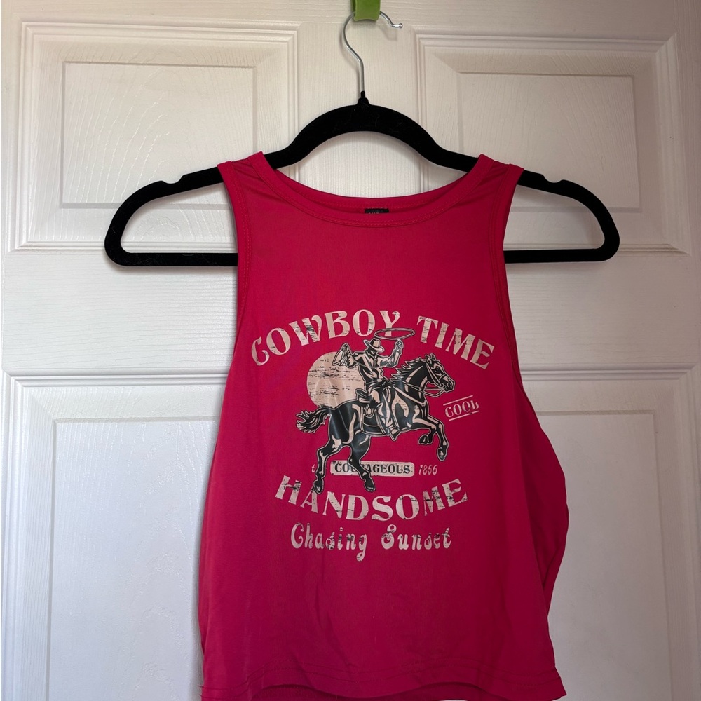 Red Graphic Tank Top